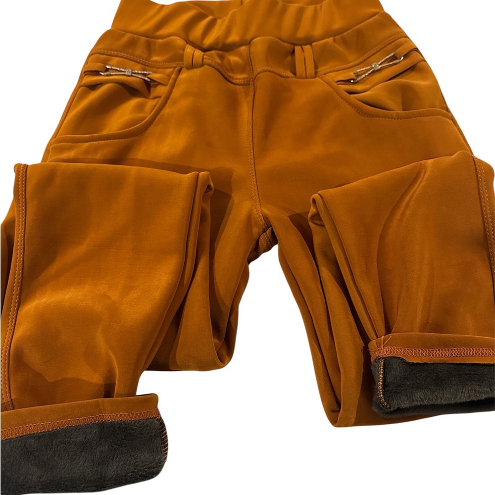 🍁 Cozy Orange Dresspants-fleece lined